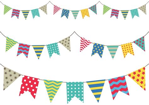 Premium Vector Colorful Bunting Flag