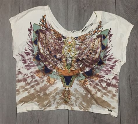 Vintage GUESS White Painted Beach Bikini Top Cover U Gem