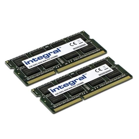 Integral 8GO kit 2x4GO DDR3 RAM 1600MHz SODIMM Mémoire pour