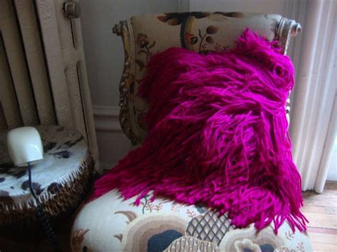 Hot Pink Hairy Pillow