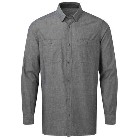 Premier Fairtrade Organic Long Sleeve Chambray Shirt Pronto Direct