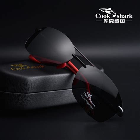 Cook shark men's sunglasses polarized driving driver glasses trend col ...