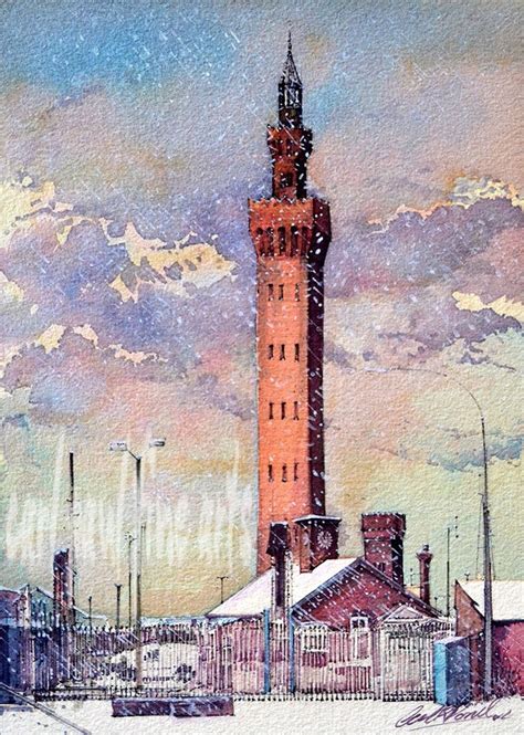 Grimsby Dock Tower, Winter - Carl Paul Fine Arts