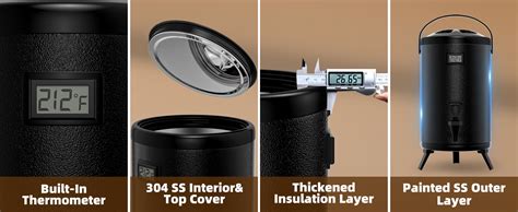 Insulated Beverage Dispenser L Hot Drink Dispenser With Stainless Steel Interior Cold