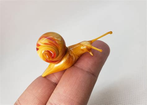 Glass Snail Figurine Blown Glass Snail Art Glass Glass - Etsy