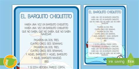 Póster DIN A4 El barquito chiquitito Teacher Made