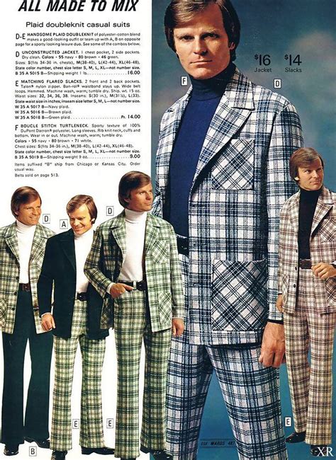 1970 The Horror Of Plaid Fashion Leisure Suit Fashion History