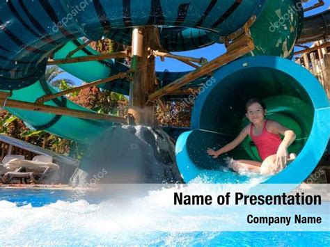 Rolls Little Girl Down Slide Powerpoint Template Rolls Little Girl