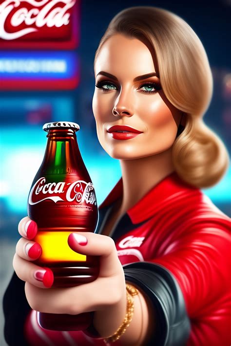 Lexica A Woman Holding A Coca Cola Bottle In The Style Of Gta Video