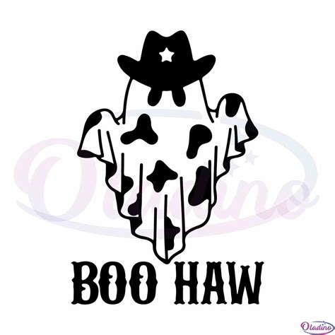 Halloween Boo Haw Cowboy Ghost Svg Files For Cricut