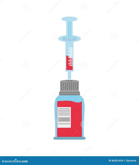 The Syringe And Bottle Of Insulin.Medicines For The Treatment Of