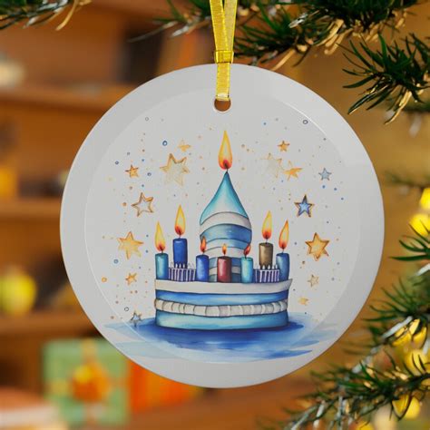 Jewish Ornament Gift Chrismukkah Ornament Gift Christmas Etsy Israel