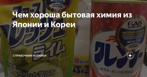 Чем хороша бытовая химия из Японии и Кореи | Справочник хозяйки | Дзен