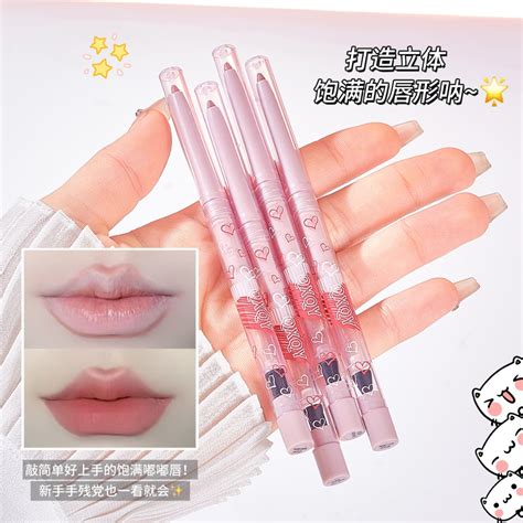 Delineador Labial Rosa Nude Inclui Apontador De Lápis Natural Fosco Maquiagem À Prova D água