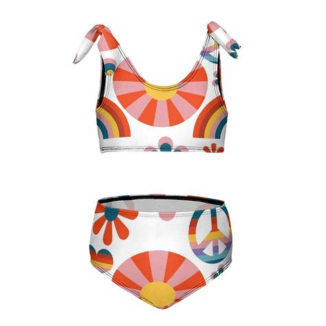 S Rainbow Girl S Piece Bikini Set Beach Sport Swimsuit Swimwear Y Cm Walmart
