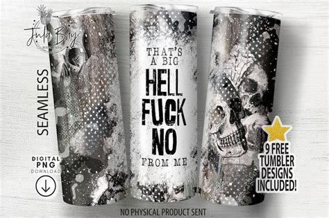 Fuck Tumbler Wrap PNG SEAMLESS Masculine 20oz Skinny Tumbler Etsy