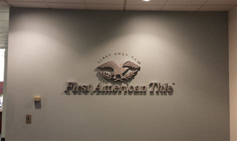 Interior Feature Wall Sign For First American Title Company