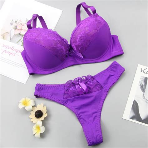 Hot Sale Bra And Underwear Sets For Women 2025 Trendy Women S Underwire Lace Bras Pu Sh Up Bra