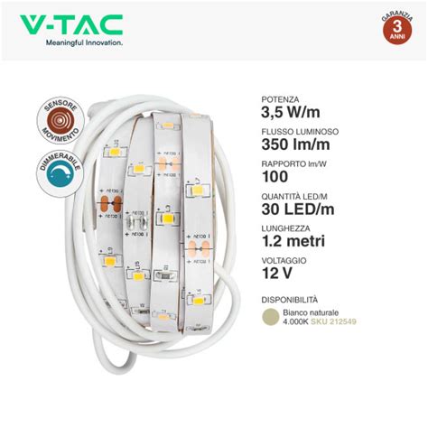 VT 8067 Bedlight Kit Striscia LED Sensore Alimentatore V Tac