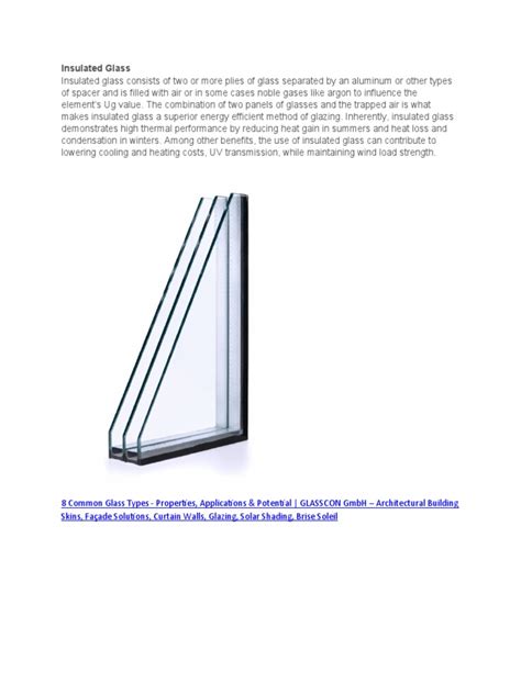 8 Common Glass Types Their Properties Applications And Potential Pdf