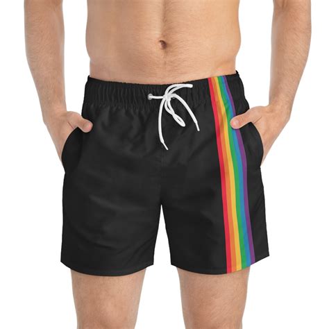 Pride Rainbow Shorts Rainbow Gay Pride Flag Swim Trunks Rainbow Shorts LGBT Queer Pride