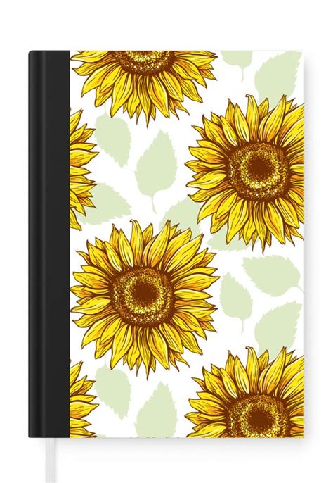 Carnet Cahier Tournesol Motifs Fleurs Carnet Format A