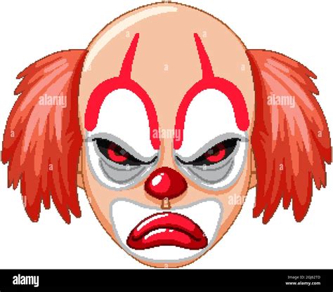 Scary Clown Face Cartoon