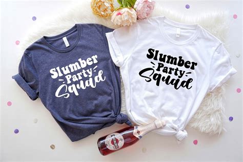 Slumber Party Squad Shirt Girls Sleepover Shirts Girls Night Etsy