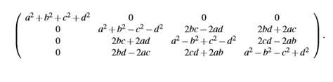 Linear Algebra One Quaternion Two Different 4x4 Matrix