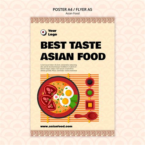 Premium Psd Delicious Asian Food Poster Template