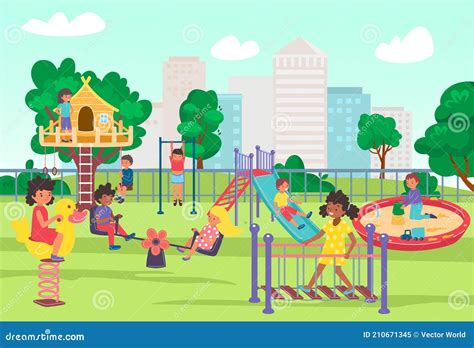 Parque De Juegos Dibujo Para Colorear Online Coloring