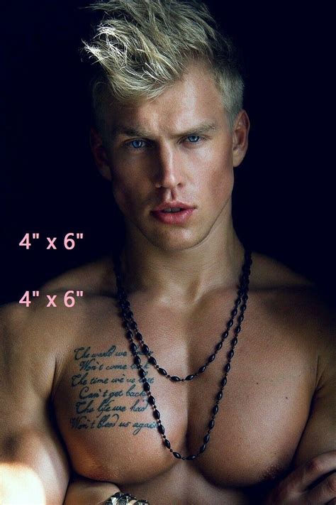 Handsome Blonde Shirtless Bodybuilder College Jock Strong Muscle Hunk