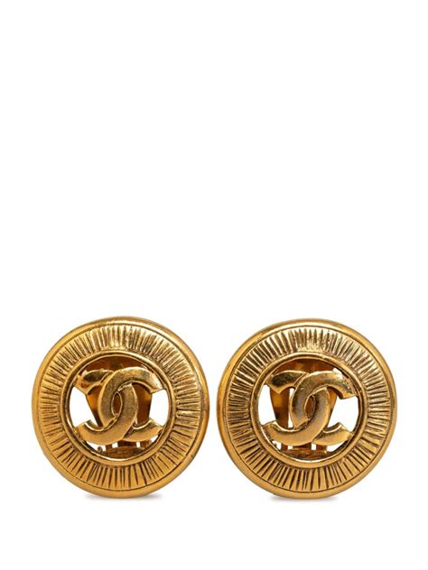 CHANEL Pre Owned CC Clip On Earrings Farfetch