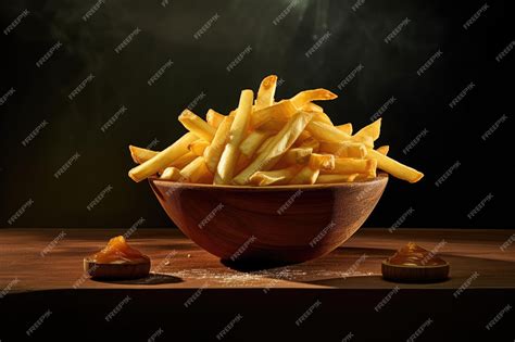 Premium AI Image | French fries with ketchup