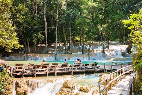 Tad Sae Waterfalls - The Turquoise Waterfalls in Luang Prabang