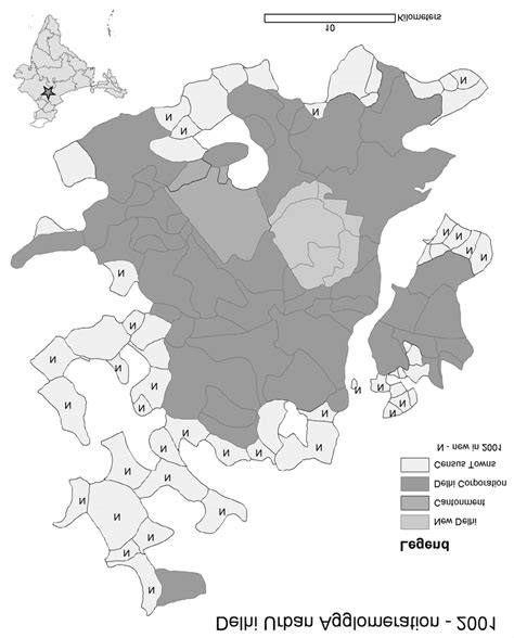 Delhi urban Agglomeration-2001 | Download Scientific Diagram