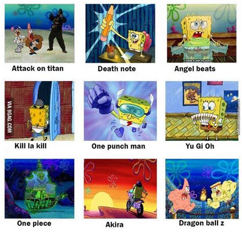 Spongebob Gave Birth To All Good Animes Spongebob Comparison Charts Know Your Meme