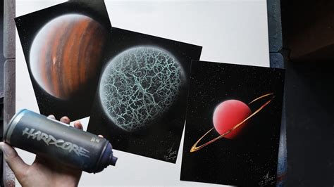 Different Ways To Spray Paint Planets Youtube