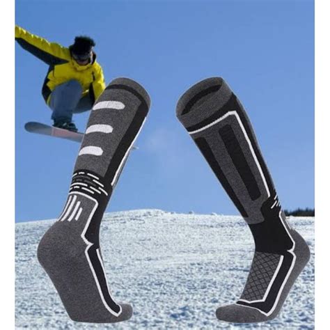 Meia Termica Para Neve - 1 / 4 pares Meia Térmica Lã Ski esqui Neve snowboard caminhada longa ...