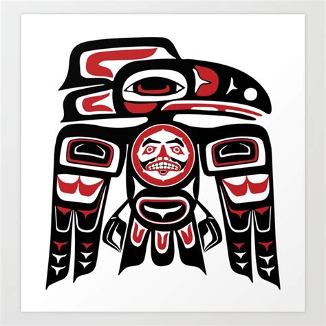 Raven Haida Native American Tlingit Art Alaska Art Print By Art