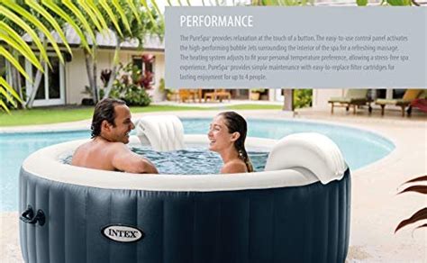 Intex Purespa Plus Person Portable Inflatable Round Hot Tub Hot Tubs Depot