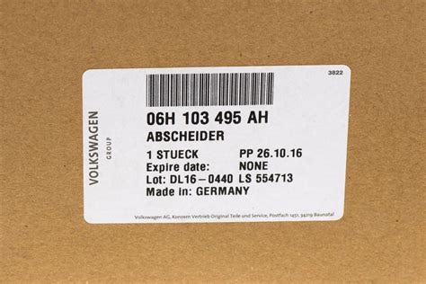 VW Volkswagen Oil Separator PCV Valve Assembly OEM GENUINE NEW ...