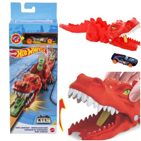 Hot Wheels Monster Zestaw Kaskaderski Z Dinozaurem Oficjalne Archiwum Allegro