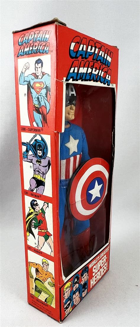 Mego World S Greatest Super Heroes Captain America Cm Neuf En Boite