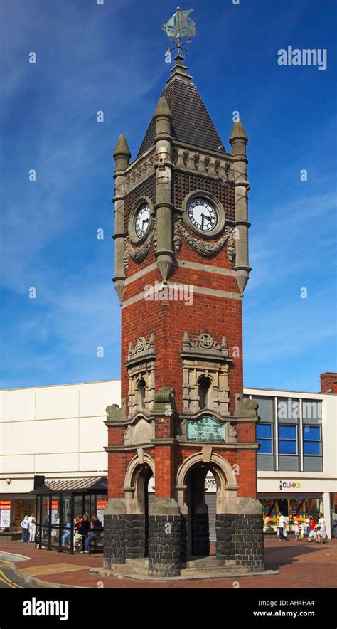 The Town Clock High Street Redcar Cleveland England Stock Photo - Alamy