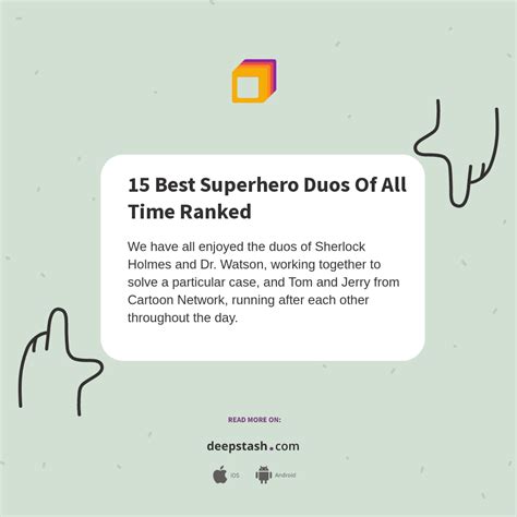 15 Best Superhero Duos Of All Time Ranked Deepstash