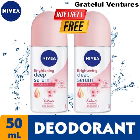 Buy Take Nivea Deodorant Roll On Brightening Deep Serum Sakura