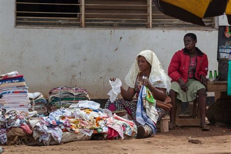 African Congolese Women in Colorful Traditional Clothing Local Market Tra Editorial Image ...