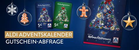 Adventskalender Gutschein Abfrage ALDI Nord