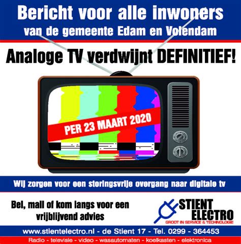 Analoge TV Verdwijnt DEFINITIEF Per 23 Maart 2020 Nieuw Volendam